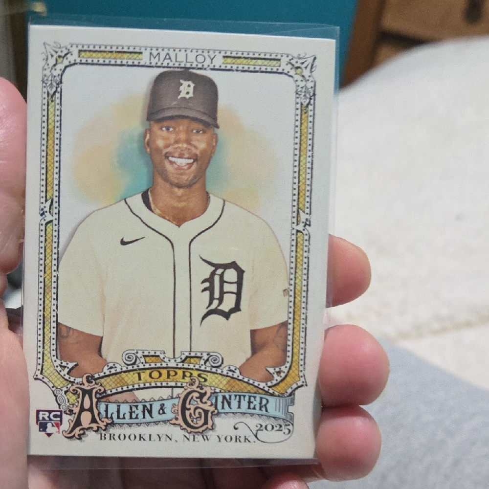 Topps Allen & Ginter Card with Cream and Black Jersey